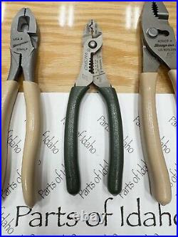 Snap on Tools USA Rare 5-Piece COMBAT GREEN / TAN Plier & Cutter Set PL500GSCBG