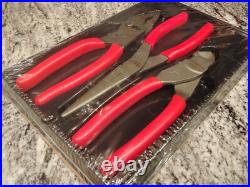 Snapon Tools 3 pc Pliers / Cutters Set SEALED- RED