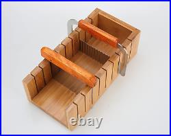 Soap Making Mold Loaf Baking Wooden Box Cutter Slicer Tool Set Wavy Straight
