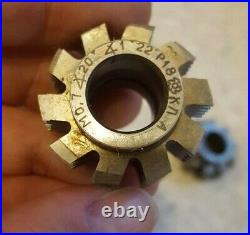 Soviet Metal Tools Set of Milling GEAR HOB CUTTERS MODULE USSR, M0.7 R18, 9HS