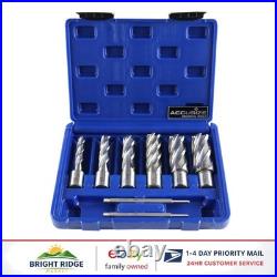 Spiral Flute Annular Cutter Set with Weldon Shank for Efficient Metal Cutting