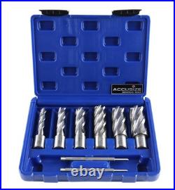 Spiral Flute Annular Cutter Set with Weldon Shank for Efficient Metal Cutting