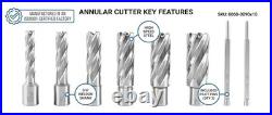 Spiral Flute Annular Cutter Set with Weldon Shank for Efficient Metal Cutting