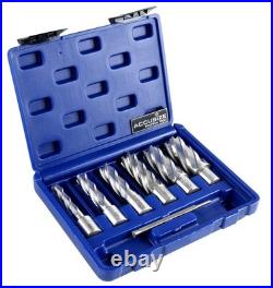 Spiral Flute Annular Cutter Set with Weldon Shank for Efficient Metal Cutting