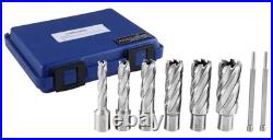 Spiral Flute Annular Cutter Set with Weldon Shank for Efficient Metal Cutting