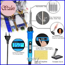 Stained Glass Kit for Adults Beginners, 30 PCS Tool Set with Glass Cutter, 80W S