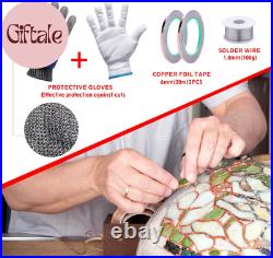 Stained Glass Kit for Adults Beginners, 30 PCS Tool Set with Glass Cutter, 80W S