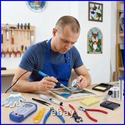 Stained Glass Kit for Adults Beginners, 30 PCS Tool Set with Glass Cutter, 80W S