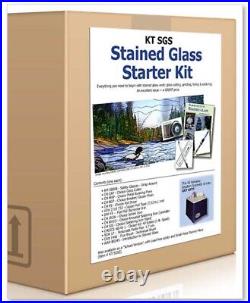 Stained Glass Starter Kit Beginner Set GRINDER Tools SOLDERING IRON Instruction