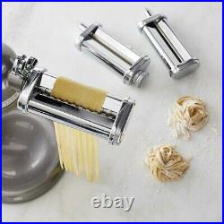 Stainless Pasta Roller & Cutter Set Attachment for KitchenAid Stand Mixers Tool