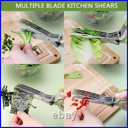 Stainless Steel 5 Blade Professional Shredding Scissors Sharp Herb Kitchen Tool
