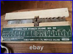 Stanley 50 combination plane full set cutters boxed
