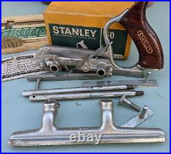 Stanley No 50 Combination Plough Plane Full Set of Cutters Box & Instructions