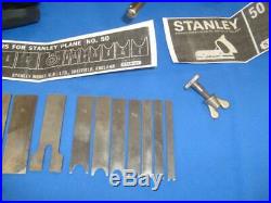Stanley No 50 plough / beading plane with full set of 17 cutters, complete
