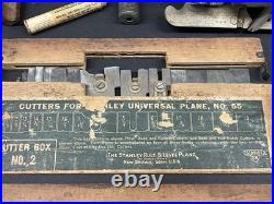 Stanley Plane No. 55 with Cutters Set Vintage