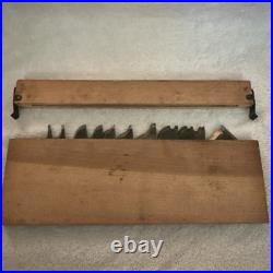 Stanley Universal Plane No. 55 Cutters Set No. 1 In Orig Wooden Box Comp Set Stanley Universal Plane No. 55 Cutters Set No. 1 In Orig Wooden Box Comp Set