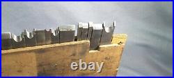 Stanley Wood Plane 45 or 55 Set of 18 Cutters Blade parts Original Box Notched