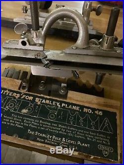 Stanley sweetheart no. 45 planer antique box set with 2 sets of cutters