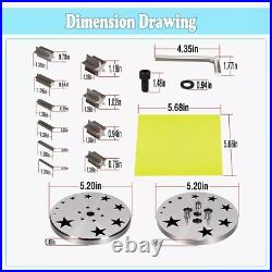 Star Shape Disc Cutter Set 10 Punches 5mm to 31mm Jewelry Sheet Dies with Handle