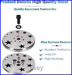 Star Shape Disc Cutter Set 10 Punches 5mm to 31mm Jewelry Sheet Dies with Handle