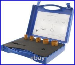 Steel Dragon Tools JK114 Pipe Hole Cutter with 6 Piece Cutter Set up to 1-1/4