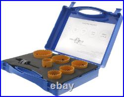 Steel Dragon Tools JK150 Pipe Hole Cutter with 7 Piece Cutter Set to 2-11/16 Steel Dragon Tools JK150 Pipe Hole Cutter with 7 Piece Cutter Set to 2-11/16