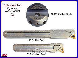Suburban Tool Fly Cutter and 2 Bar Set for Bridgeport Mill CNC Mill Boring Mill