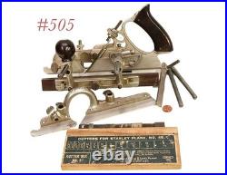 Sweetheart era nice shape STANLEY TOOLS 45 combination PLANE w #2 cutter set