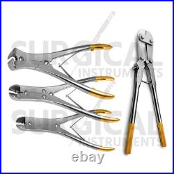 T/C 4 PIN & WIRE Cutter Set Orthopedic Surgical Pliers Veterinary German Grade T/C 4 PIN & WIRE Cutter Set Orthopedic Surgical Pliers Veterinary German Grade