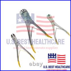 TC Pin Wire Cutter Set of 3 PCs Orthopedic Surgical High Quality Instruments TC Pin Wire Cutter Set of 3 PCs Orthopedic Surgical High Quality Instruments