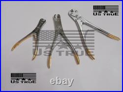 TC Pin Wire Cutter Set of 3 PCs Orthopedic Surgical High Quality Instruments