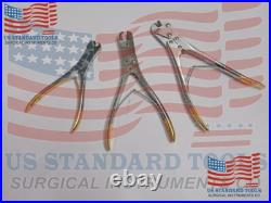 TC Pin Wire Cutter Set of 3 Pcs Orthopedic Surgical High Quality Instruments TC Pin Wire Cutter Set of 3 Pcs Orthopedic Surgical High Quality Instruments