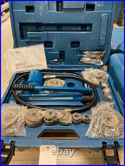 TEMCo 4 HYDRAULIC KNOCKOUT PUNCH Electrical Conduit Hole Cutter Set KO Tool Kit