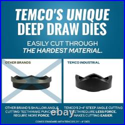 TEMCo 4 Hydraulic Knockout Punch Electrical Conduit Hole Cutter Set KO Tool