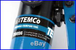 TEMCo HYDRAULIC WIRE LUG TERMINAL CRIMPER TOOL & ELECTRICAL CABLE CUTTER SET