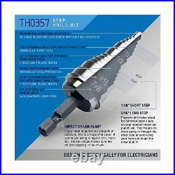 TEMCo TH0037 4 Hydraulic Knockout Punch Electrical Conduit Hole Cutter Set K