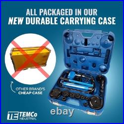 TEMCo TH0037 4 Hydraulic Knockout Punch Electrical Conduit Hole Cutter Set KO T