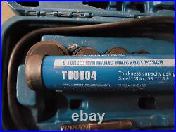 Temco 2 Hydraulic Knockout Punch Electrical Conduit Hole Cutter Tool Set Used