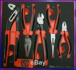 Teng Tools 5 Piece EVA Foam Plier Set Side Cutters, Linesman, Long Nose, Water