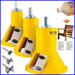 Tenon Cutter Set 1, 1.5, 2 Log Furniture Tool with Dual Blades & Screws