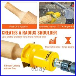 Tenon Cutter Set 1in 15in 2in Dual Curved Blades for Log Furniture DIY Tool