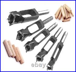 Tenon Dowel Plug Cutter 5Pcs Set 3/8 1/2 5/8 3/4 1 Wood Dowel Marker Drills