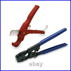 The Plumber's Choice PEX Tubing Plumbing Kit Crimper Cutter Tool Elbow Clamp Set