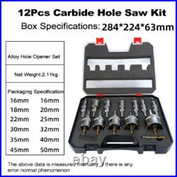 Tip 16-50mm Hole Saw Bits Hole Saw Cutter Set Carbide Hole Saw Kit Punching Tool Tip 16-50mm Hole Saw Bits Hole Saw Cutter Set Carbide Hole Saw Kit Punching Tool