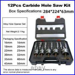 Tip Hole Saw Bits 16-50mm Hole Saw Cutter Set Carbide Hole Saw Kit Punching Tool Tip Hole Saw Bits 16-50mm Hole Saw Cutter Set Carbide Hole Saw Kit Punching Tool
