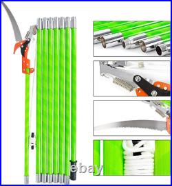 Tree Trimmer Pole Saw Manual Pruner Cutter Garden Set Loppers Hand Tools 26 Ft
