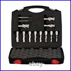 US Stock 1 Depth HSS Annular Cutter Set 13pcs 3/4 Shank 7/16 to 1-1/16 Dia