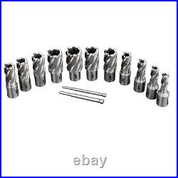 US Stock 1 HSS Annular Cutter Set 13pcs for Mag Drill Press 7/16 to 1-1/16 Dia