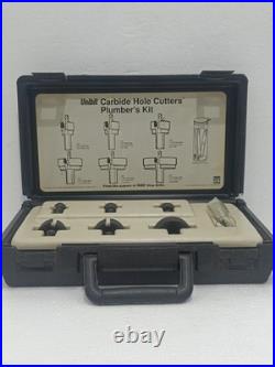 Unibit Carbide Hole Cutters Plumber's Kit Made In USA 6 Pcs Cutter Set With Case