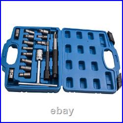 Universal 17pcs Diesel Injector Tools Set for Seat Cutter Cleaner for BMW Ford